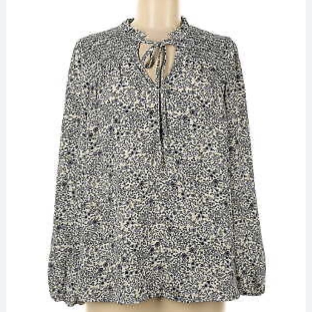 Rachel Zoe Women Gray Gray Purple Long Sleeve Blouse - Size M